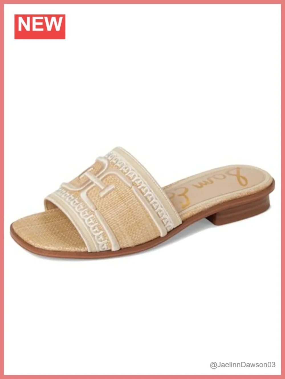 Sam Edelman Stevie Woven Slide Heeled Sandals Block Heel Boho